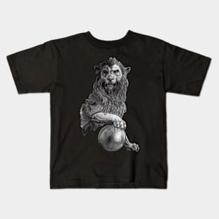 Sculpture Lion in Pencil Kids T-Shirt